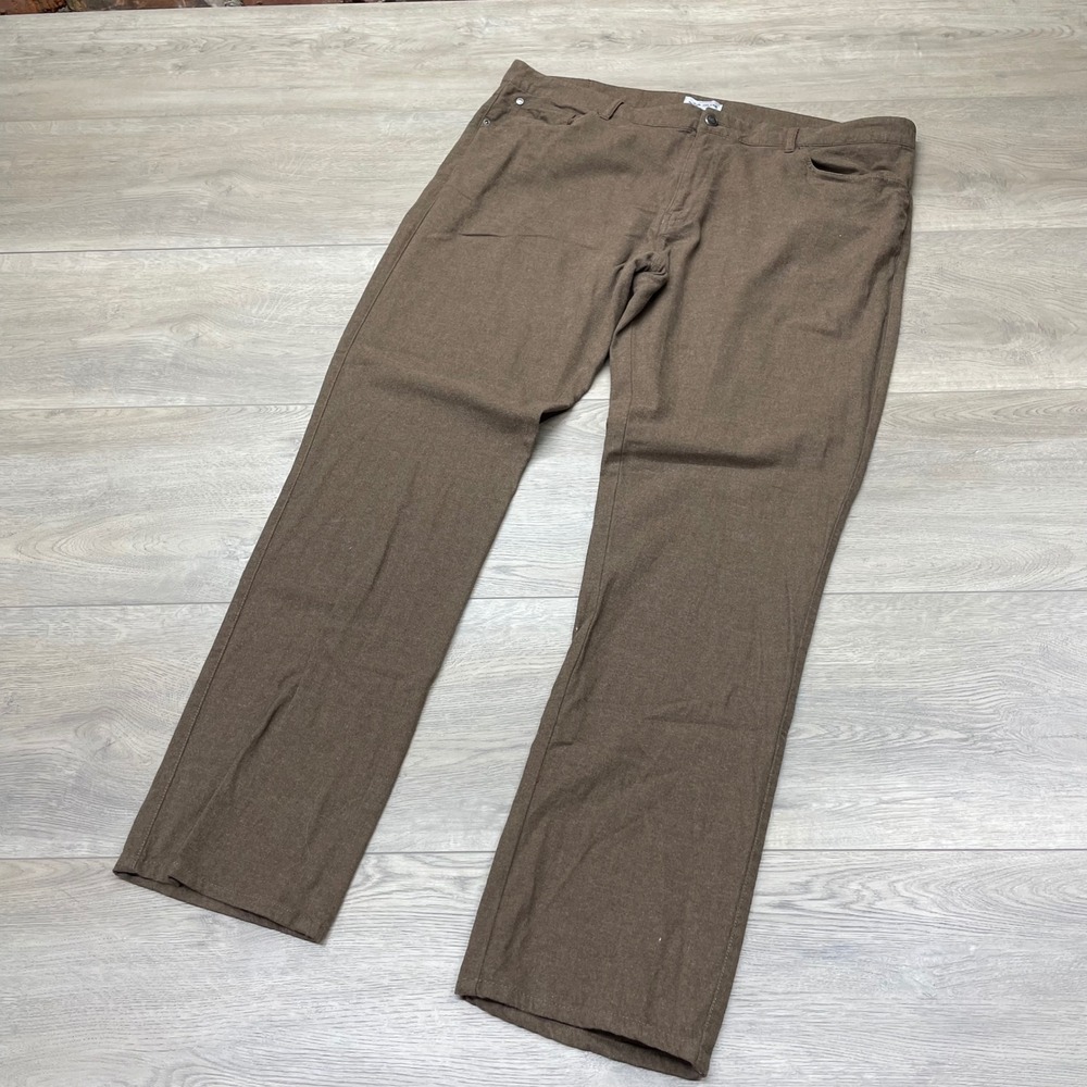 Peter Millar Cotton Flannel Mens 40 Brown MF21B01 Cotton Stretch Chino Casual
